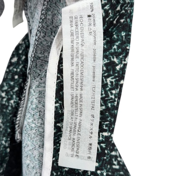 ZARA BASIC Women's Black‎ Green Speckled Pattern Trousers Pants Size M - Picture 4 of 7